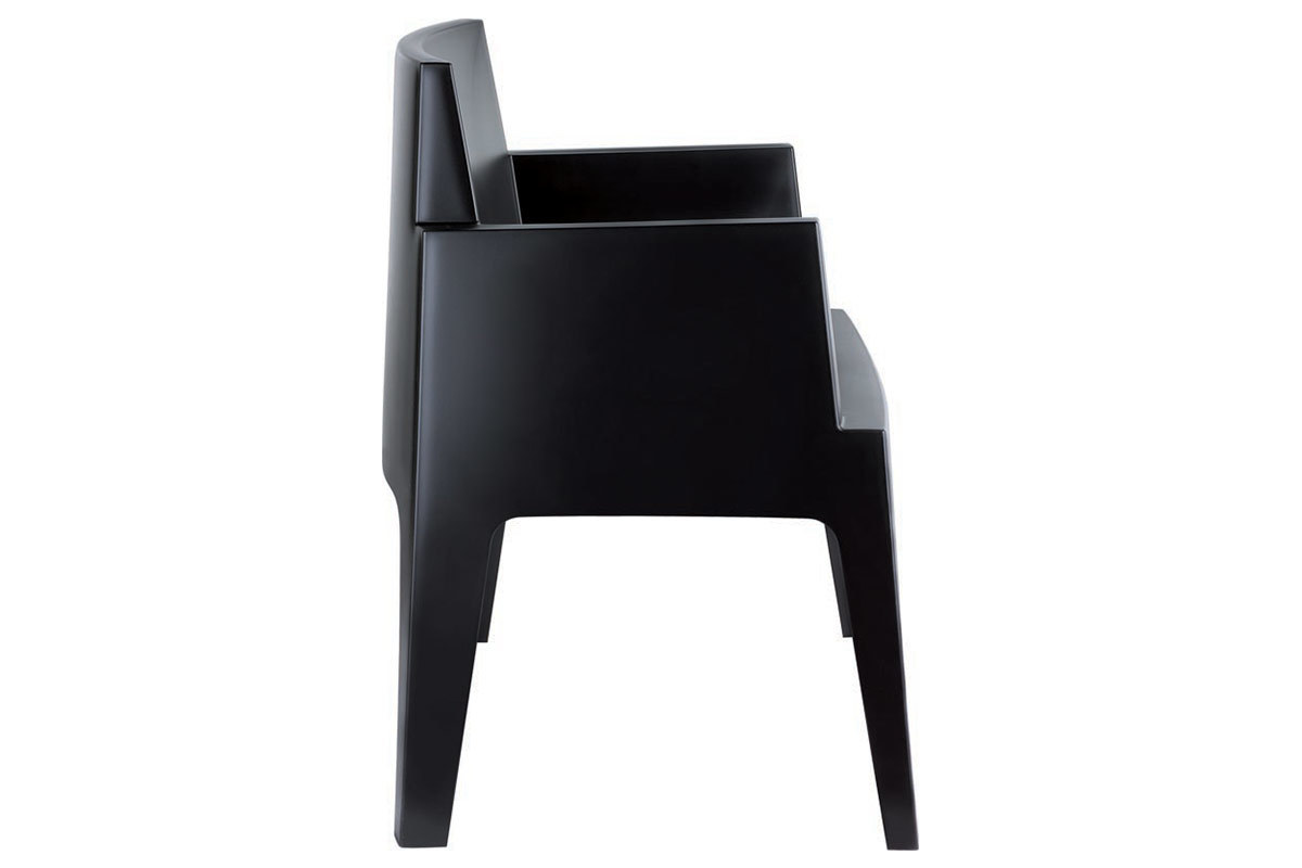 Sedie da giardino design nere Gruppo di 4 LALI