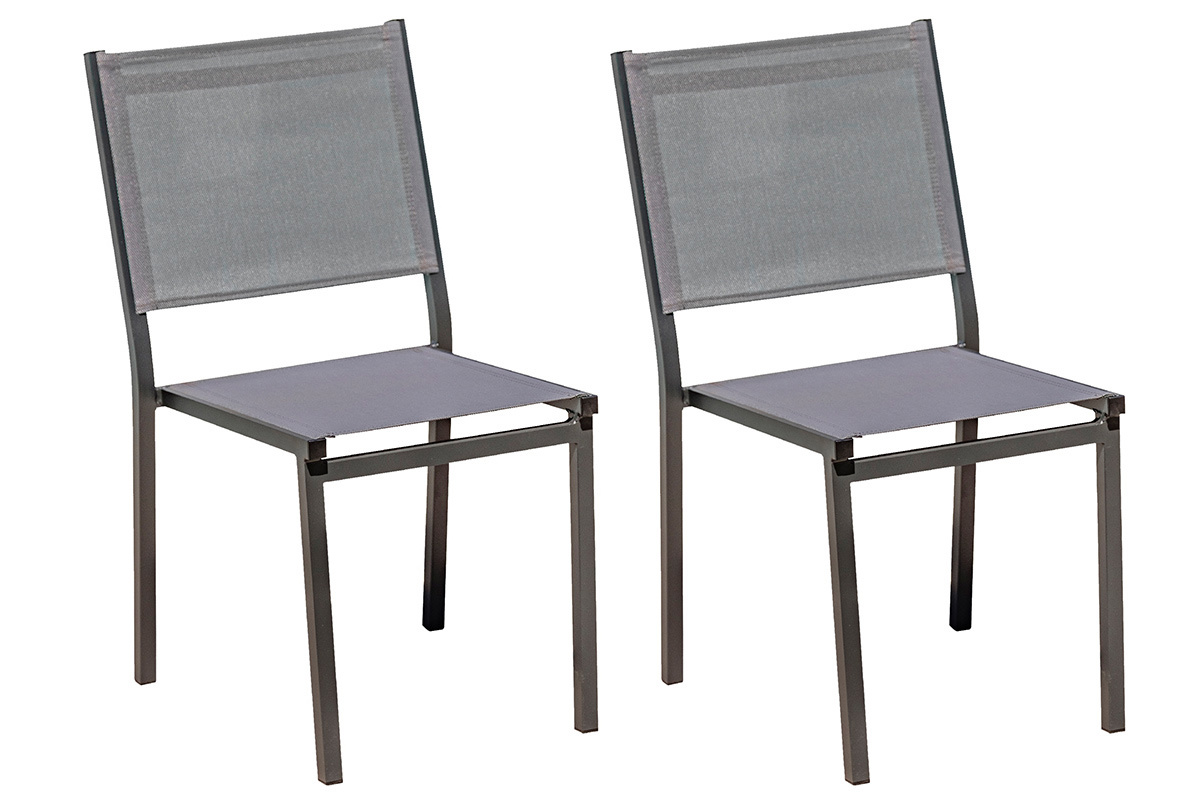 Sedie da giardino impilabili grigie (set di 2) PORTOFINO