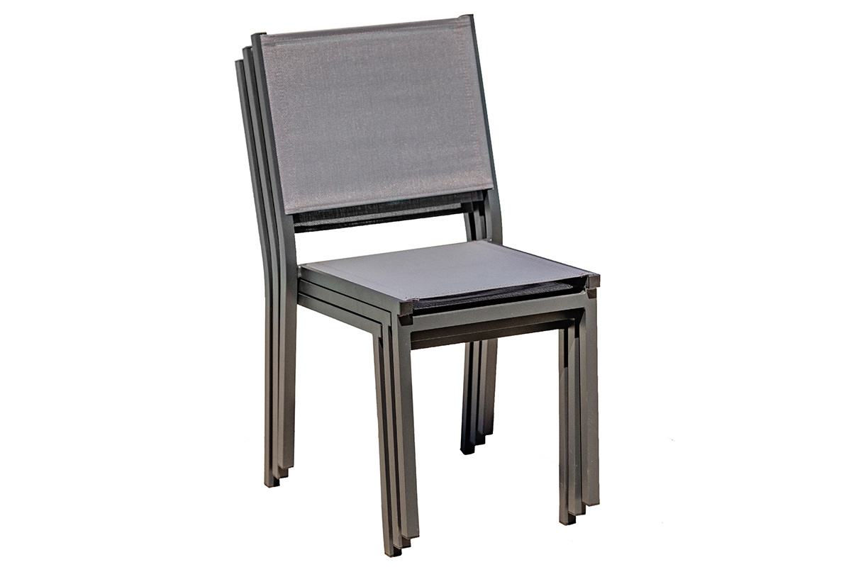 Sedie da giardino impilabili grigie (set di 2) PORTOFINO