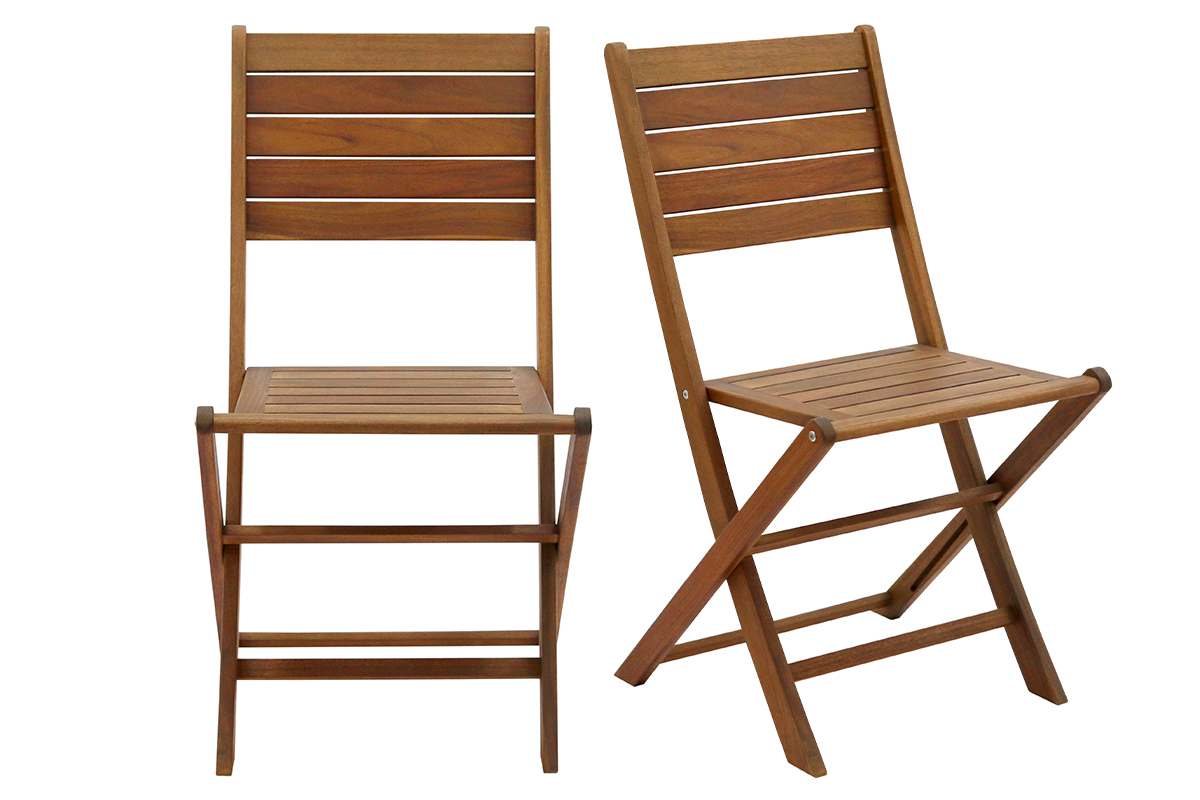 Sedie da giardino pieghevoli massello di acacia (set di 2) CANOPEE