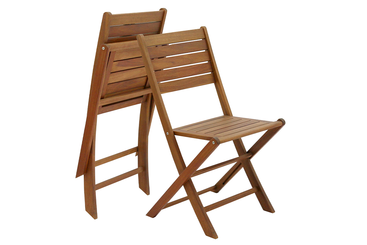 Sedie da giardino pieghevoli massello di acacia (set di 2) CANOPEE