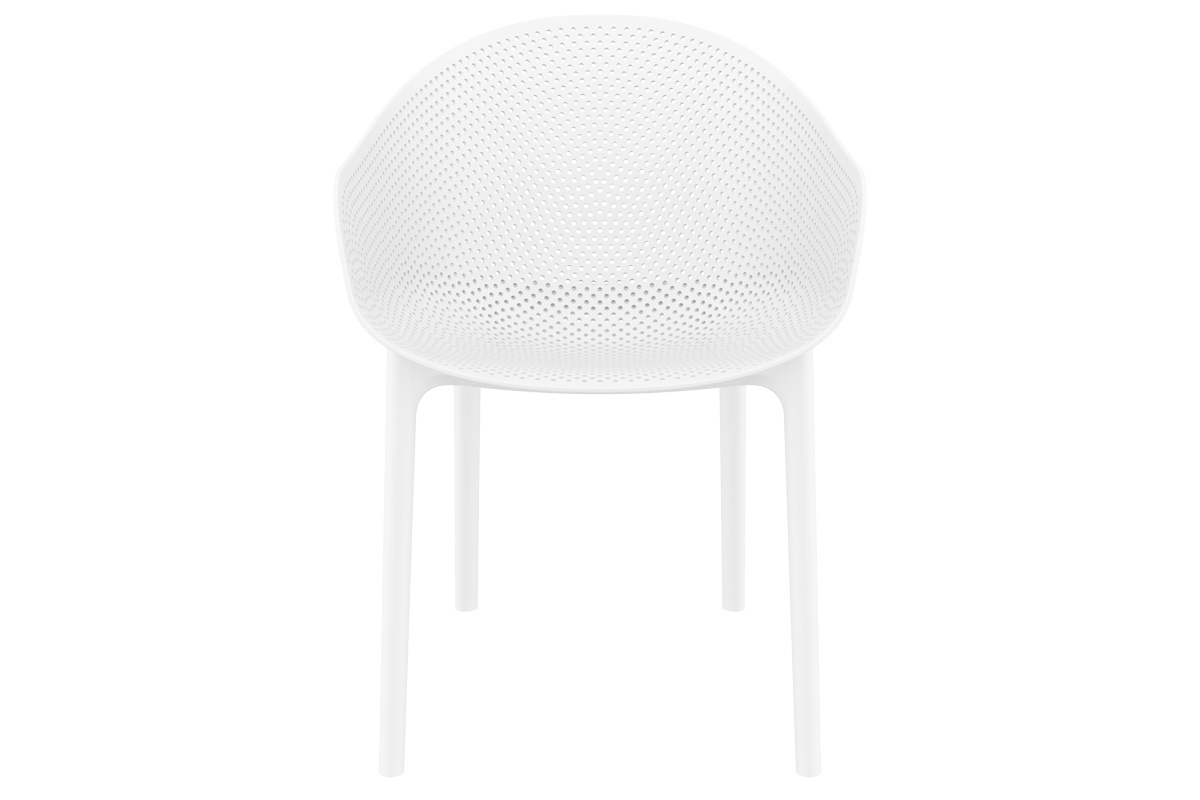 Sedie design bianche interno / esterno (gruppo di 4) OSKOL