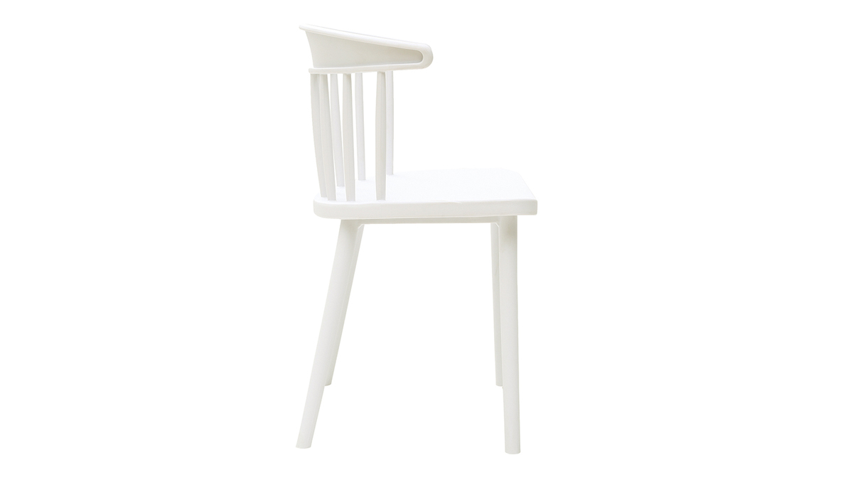 Sedie design con barre bianche interne / esterne (set di 2) HOLLY