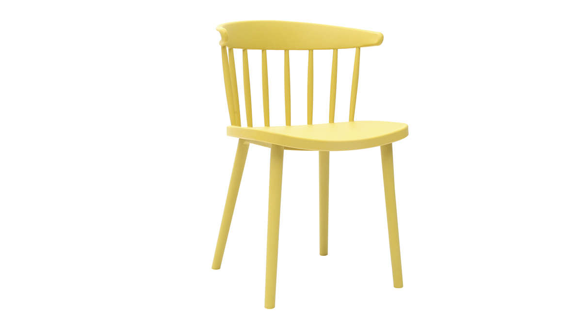 Sedie design con barre gialle interne / esterne (set di 2) HOLLY