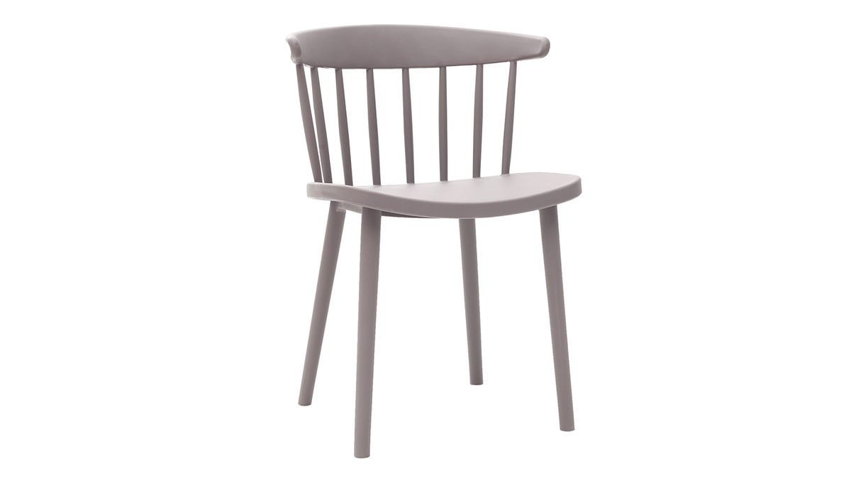 Sedie design con barre grigie interne / esterne (set di 2) HOLLY