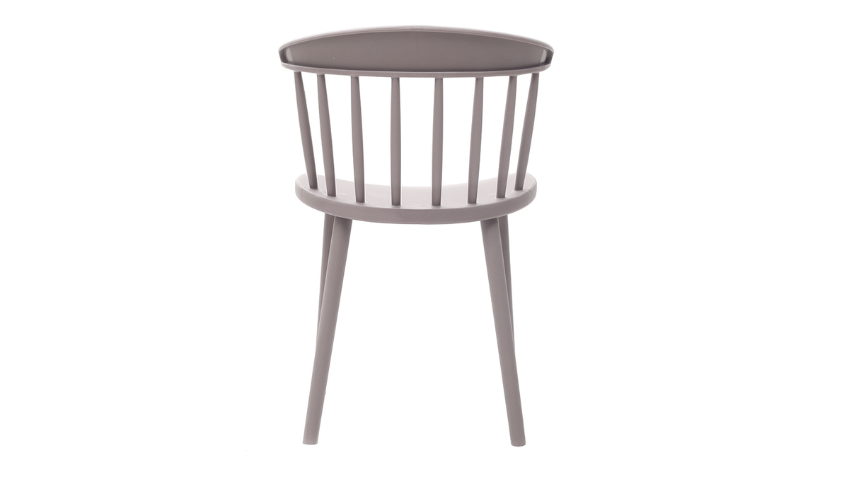 Sedie design con barre grigie interne / esterne (set di 2) HOLLY