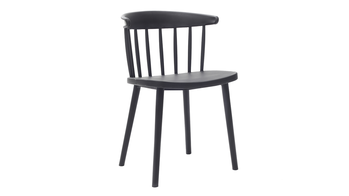 Sedie design con barre nere interne / esterne (set di 2) HOLLY