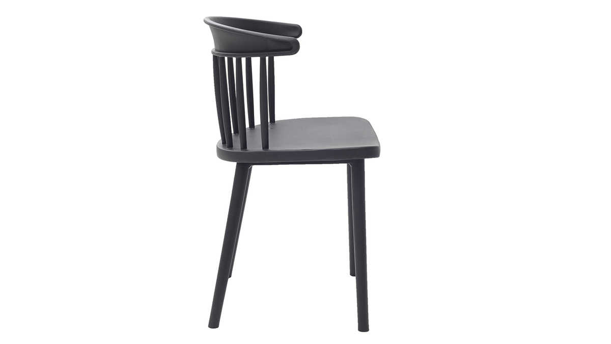 Sedie design con barre nere interne / esterne (set di 2) HOLLY