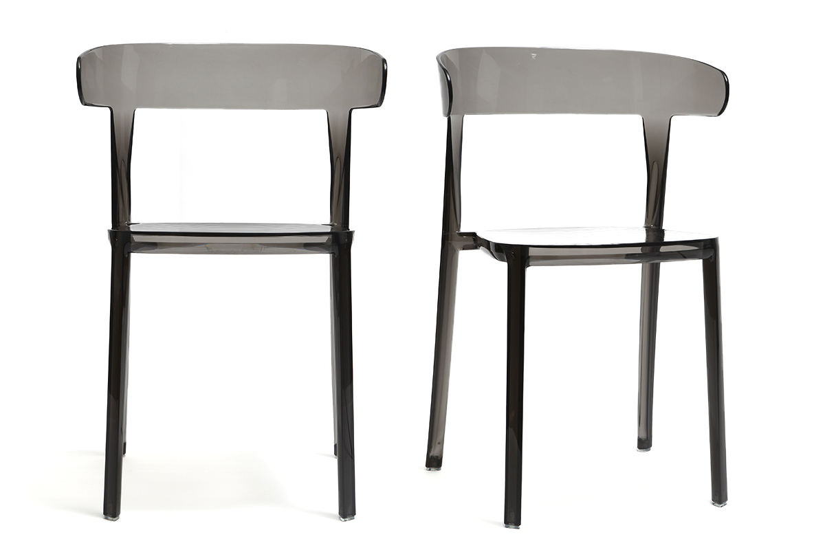 Sedie design fum�e trasparenti lotto di 2 PARADISE
