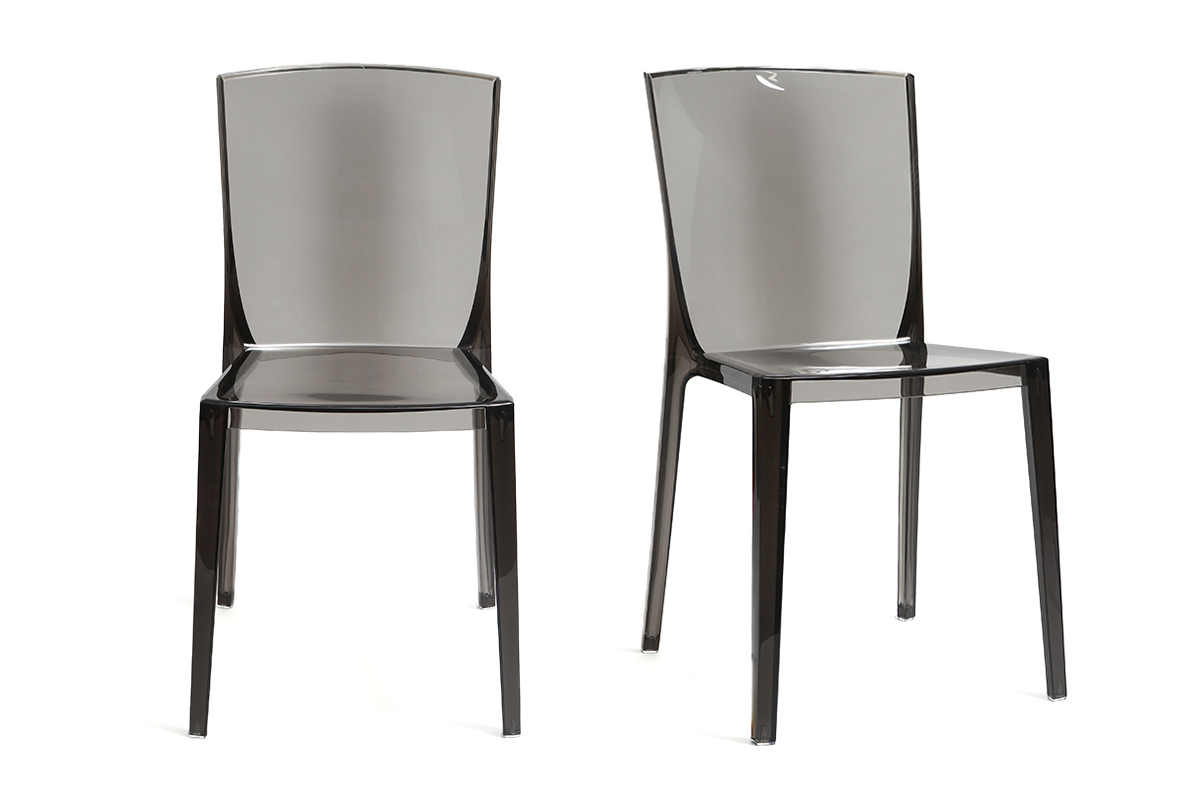 Sedie design fum�e trasparenti set di 2 ISLAND