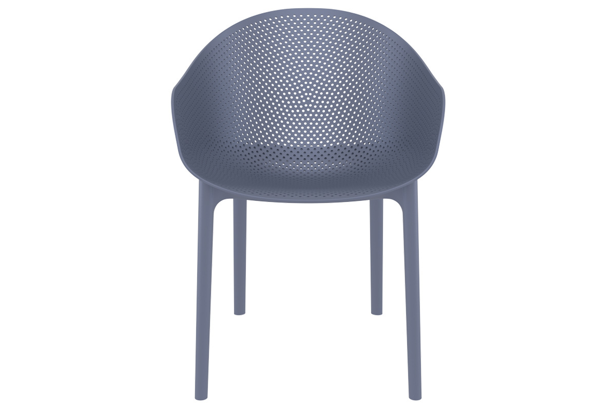 Sedie design grigie interno / esterno (gruppo di 4) OSKOL