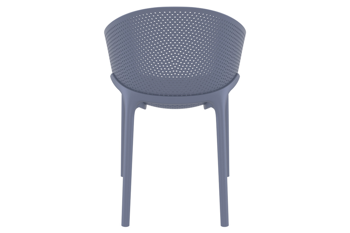 Sedie design grigie interno / esterno (gruppo di 4) OSKOL