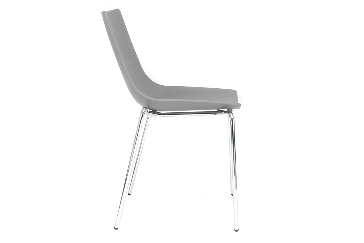 Sedie design Grigio impilabili con piedi in metallo lotto di 2 CELEBRATION