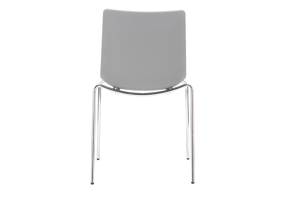 Sedie design Grigio impilabili con piedi in metallo lotto di 2 CELEBRATION