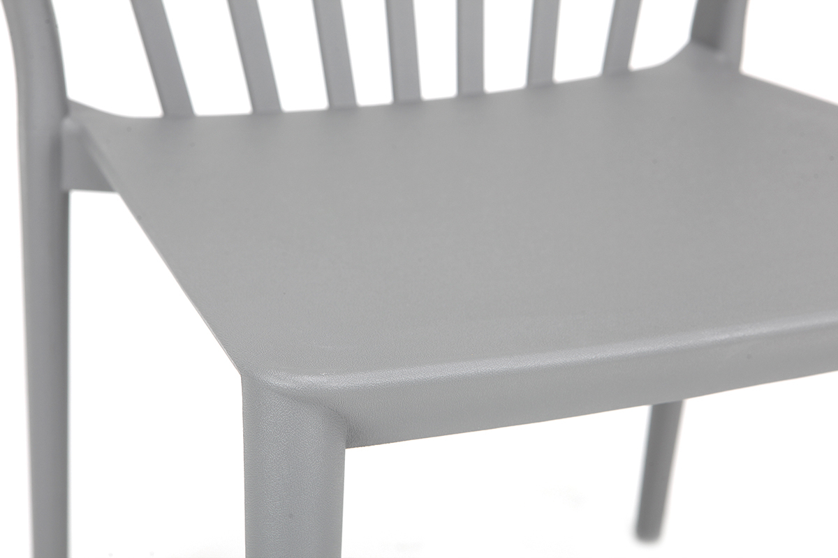 Sedie design impilabili Grigio da interno / esterno lotto di 2 PATIO