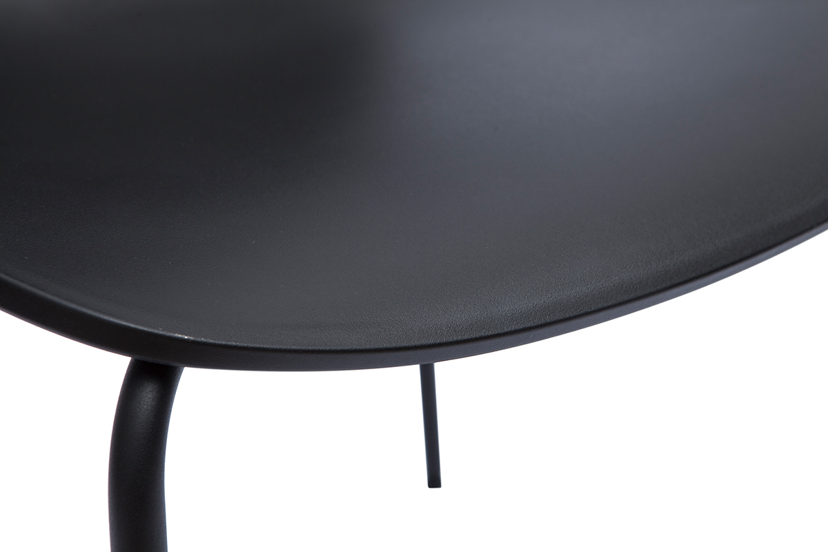 Sedie design impilabili nere interno/esterno (set di 2) FLIP