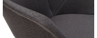 Sedie design in tessuto grigio e metallo (set di 2)TAYA