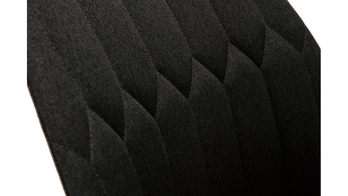 Sedie design in tessuto grigio scuro e base metallo (set di 2) FUSE