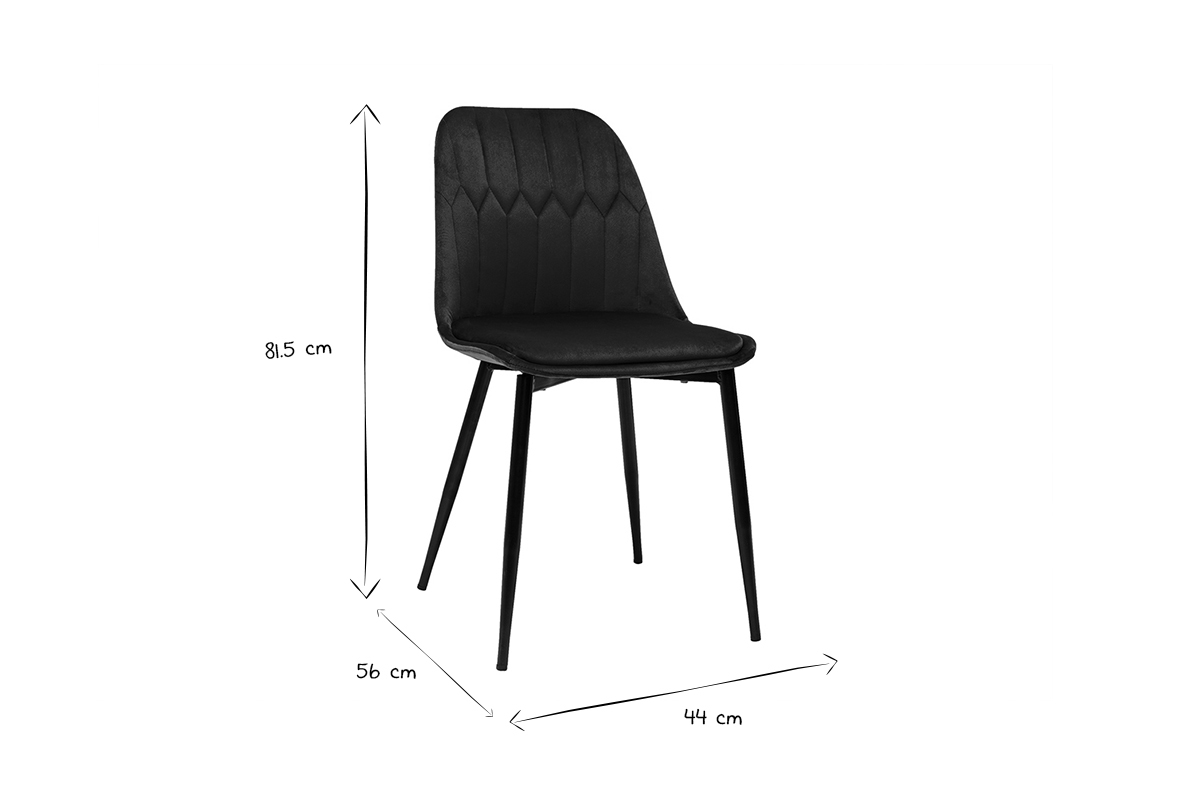 Sedie design in velluto blu petrolio e base metallo (set di 2) FUSE