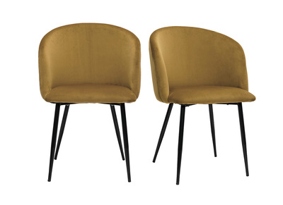 Sedie design in velluto bronzo (set di 2) VANITY