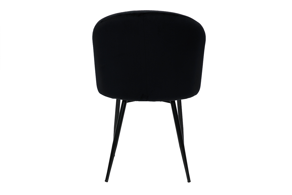 Sedie design in velluto nero (set di 2) VANITY