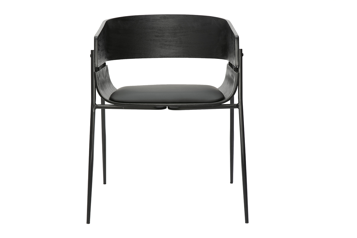 Sedie design nere (set di 2) WESS
