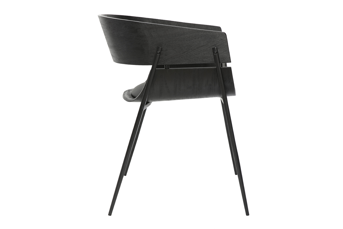 Sedie design nere (set di 2) WESS