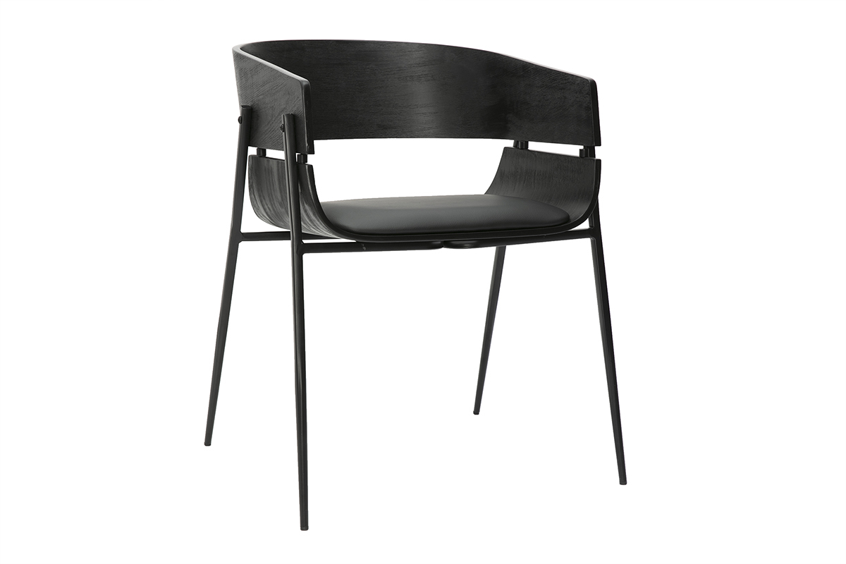 Sedie design nere (set di 2) WESS