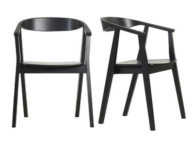 Sedie design nere in legno (set di 2) BAHIA
