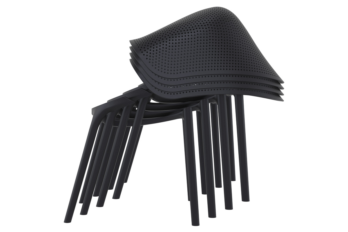 Sedie design nere interno / esterno (set di 4) OSKOL