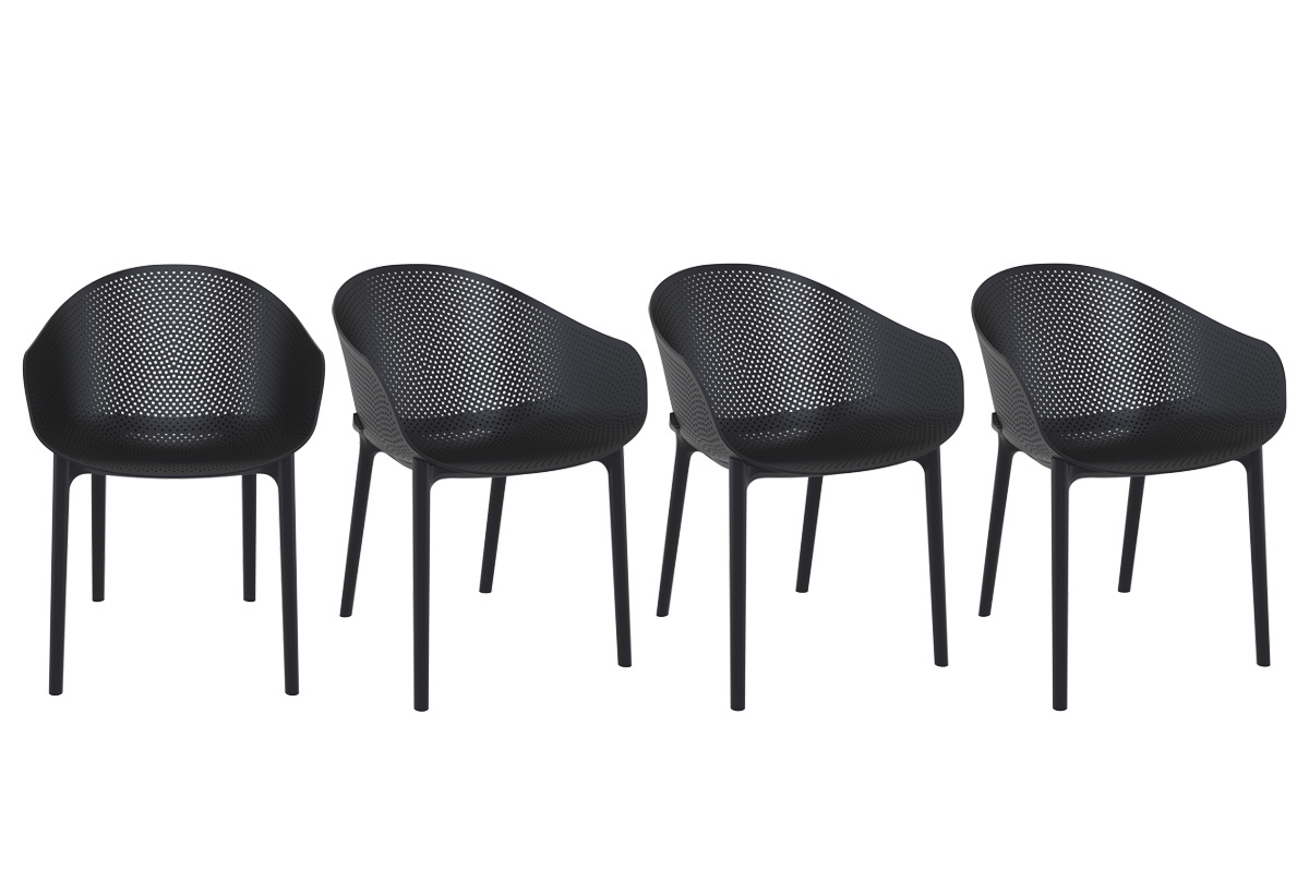 Sedie design nere interno / esterno (set di 4) OSKOL