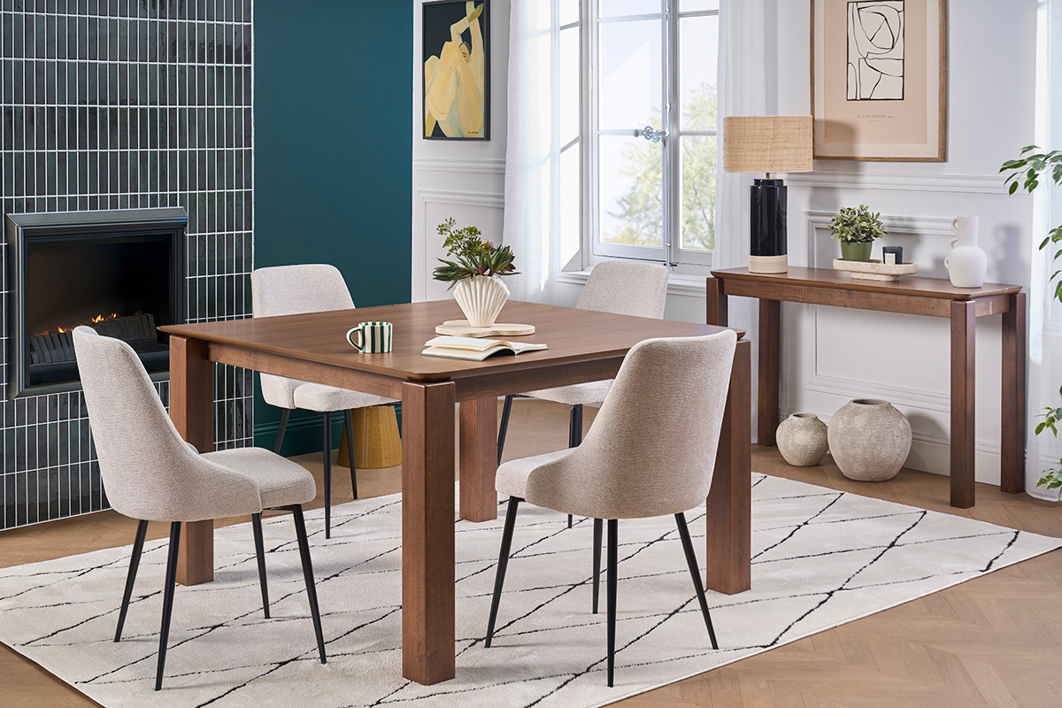 Sedie design tessuto effetto velluto naturale e metallo nero (set di 2) CULT
