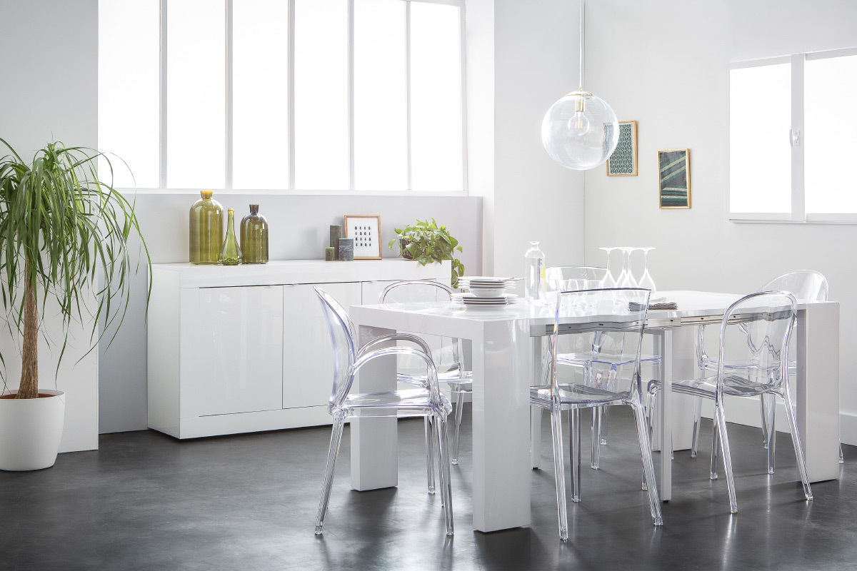 Sedie design trasparenti lotto di 2 CRISTAL