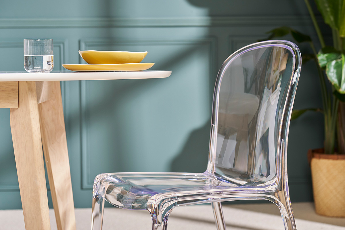 Sedie design trasparenti neutro policarbonato THALYSSE (set di 2)