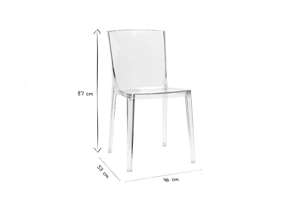 Sedie design trasparenti set di 2 ISLAND