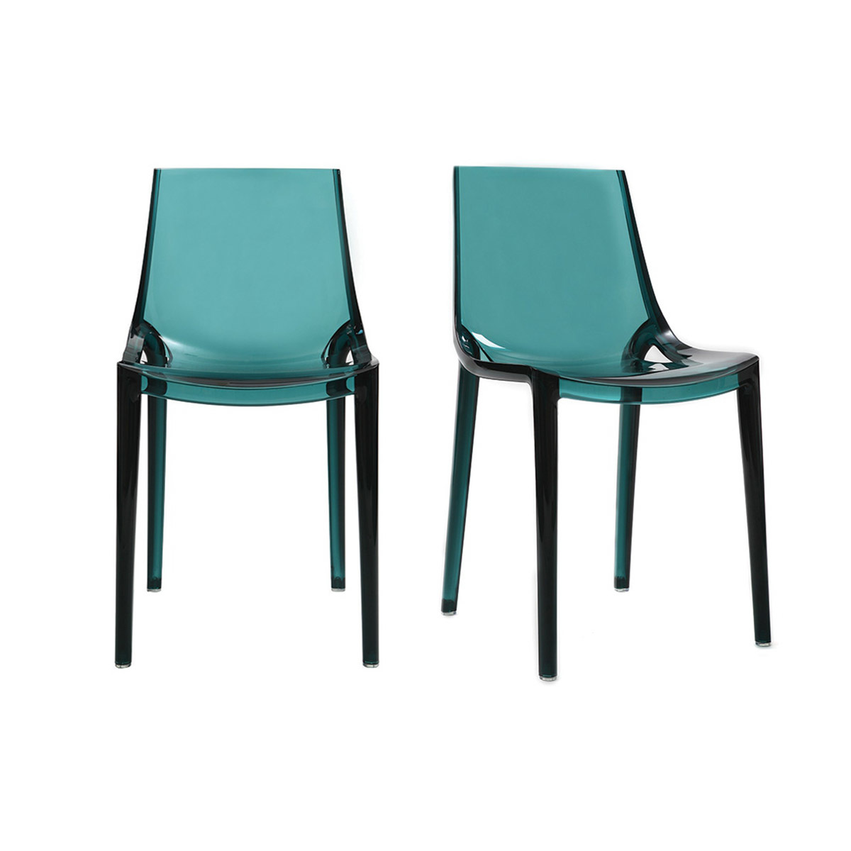 Sedie design verde acqua impilabili (set di 2) interno / esterno YZEL