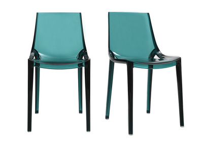 Sedie design verde acqua impilabili (set di 2) interno / esterno YZEL