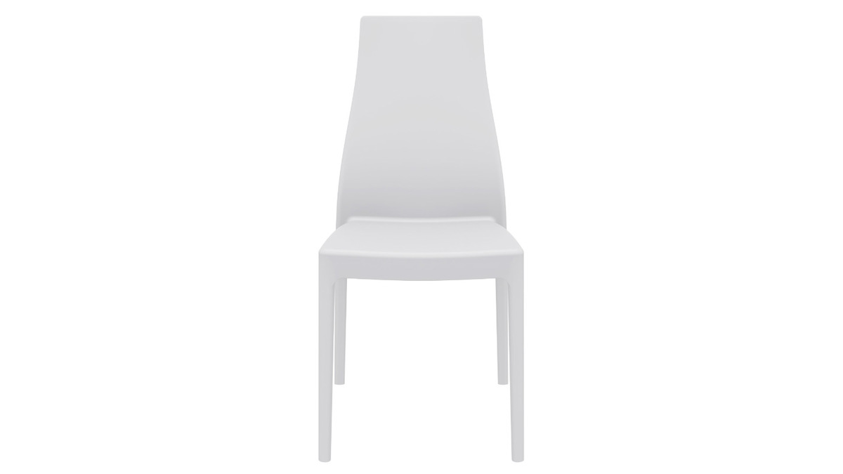 Sedie di design impilabili da interno/esterno bianche (set di 4) CONDOR