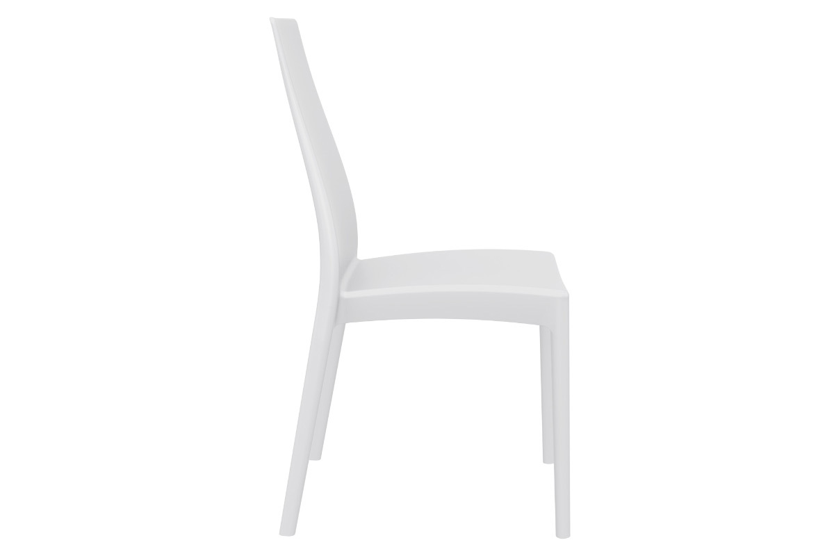 Sedie di design impilabili da interno/esterno bianche (set di 4) CONDOR