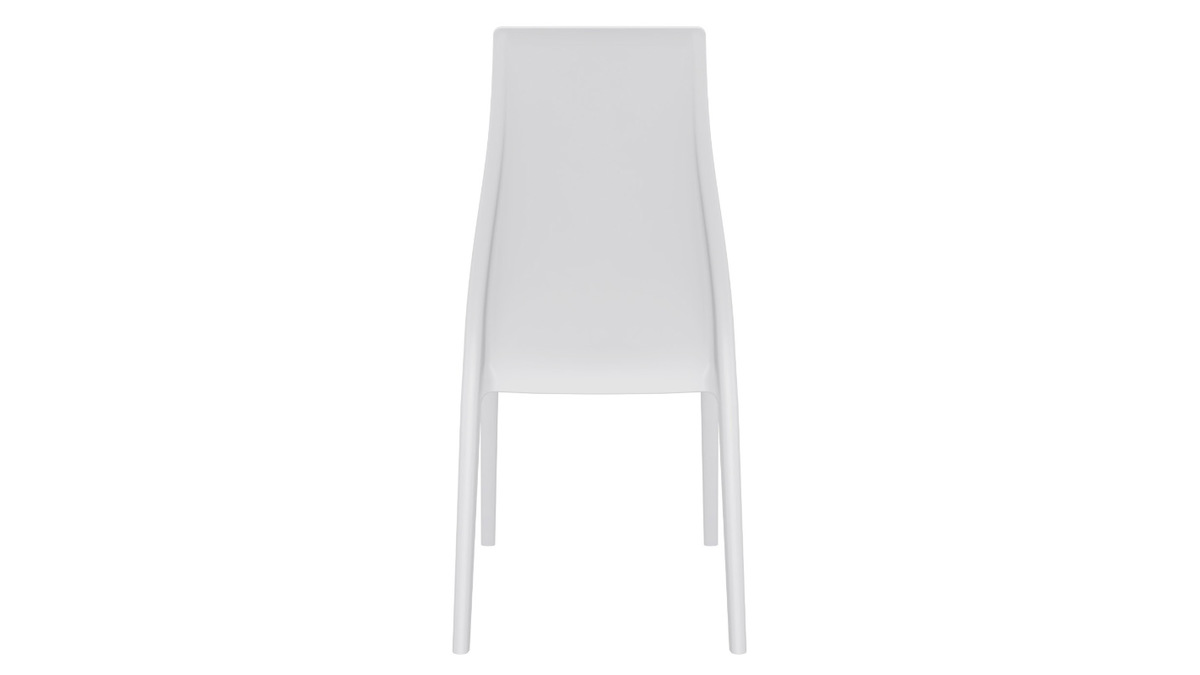 Sedie di design impilabili da interno/esterno bianche (set di 4) CONDOR