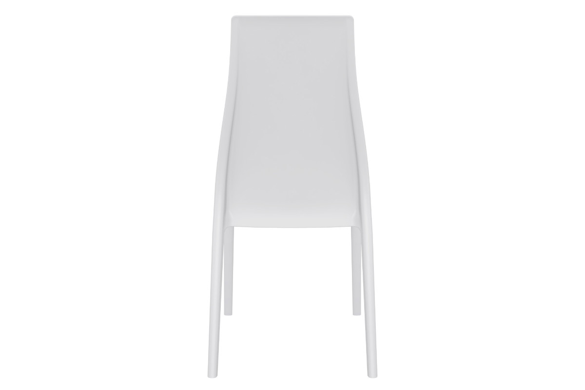 Sedie di design impilabili da interno/esterno bianche (set di 4) CONDOR