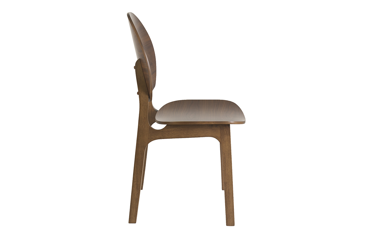 Sedie in legno scuro (set di 2) ELTON