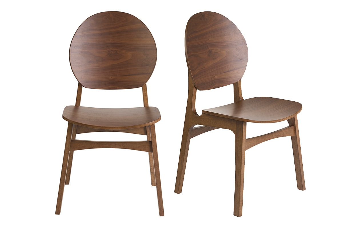 Sedie in legno scuro (set di 2) ELTON