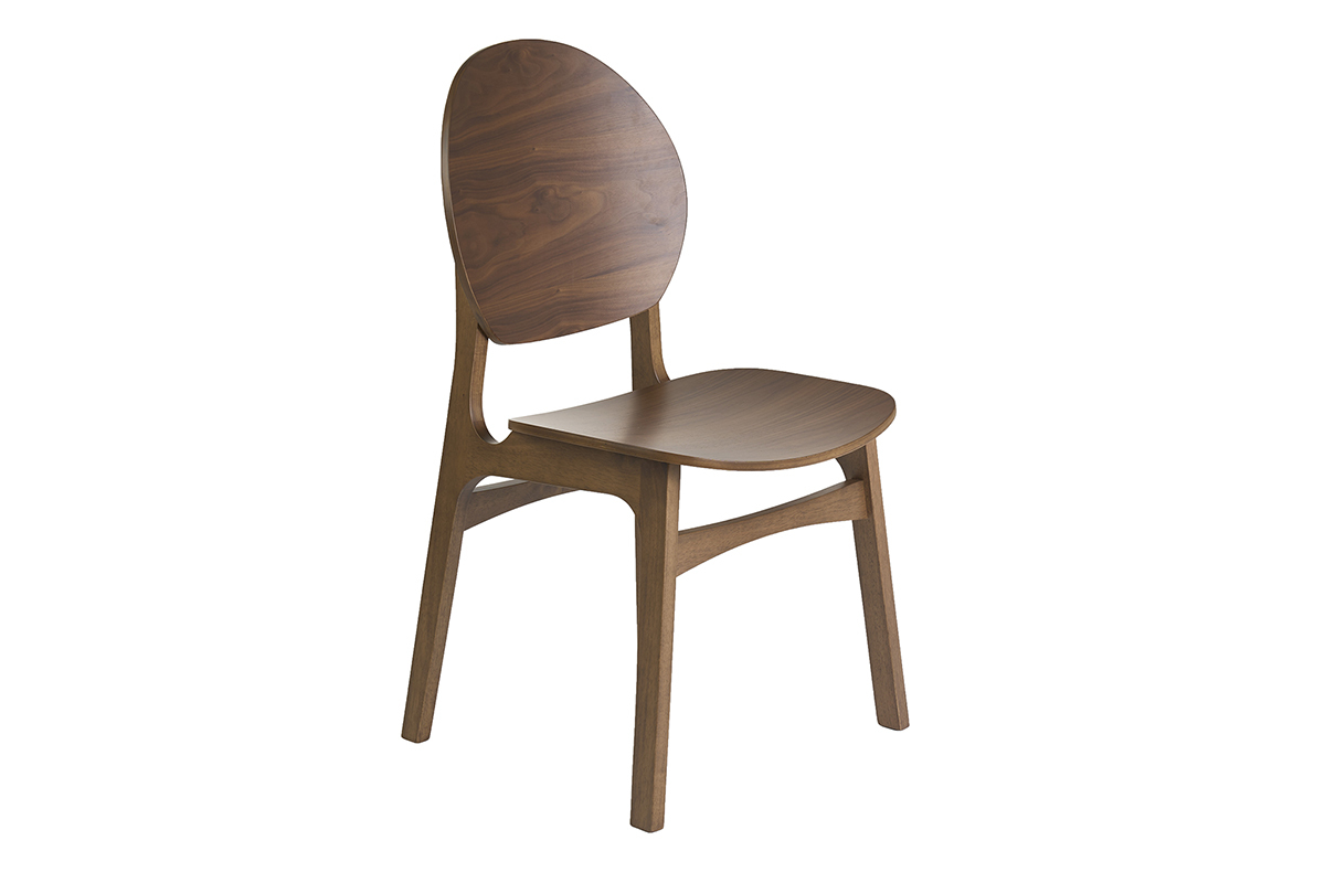 Sedie in legno scuro (set di 2) ELTON
