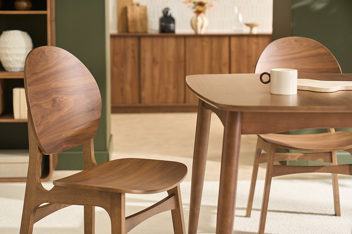 Sedie in legno scuro (set di 2) ELTON