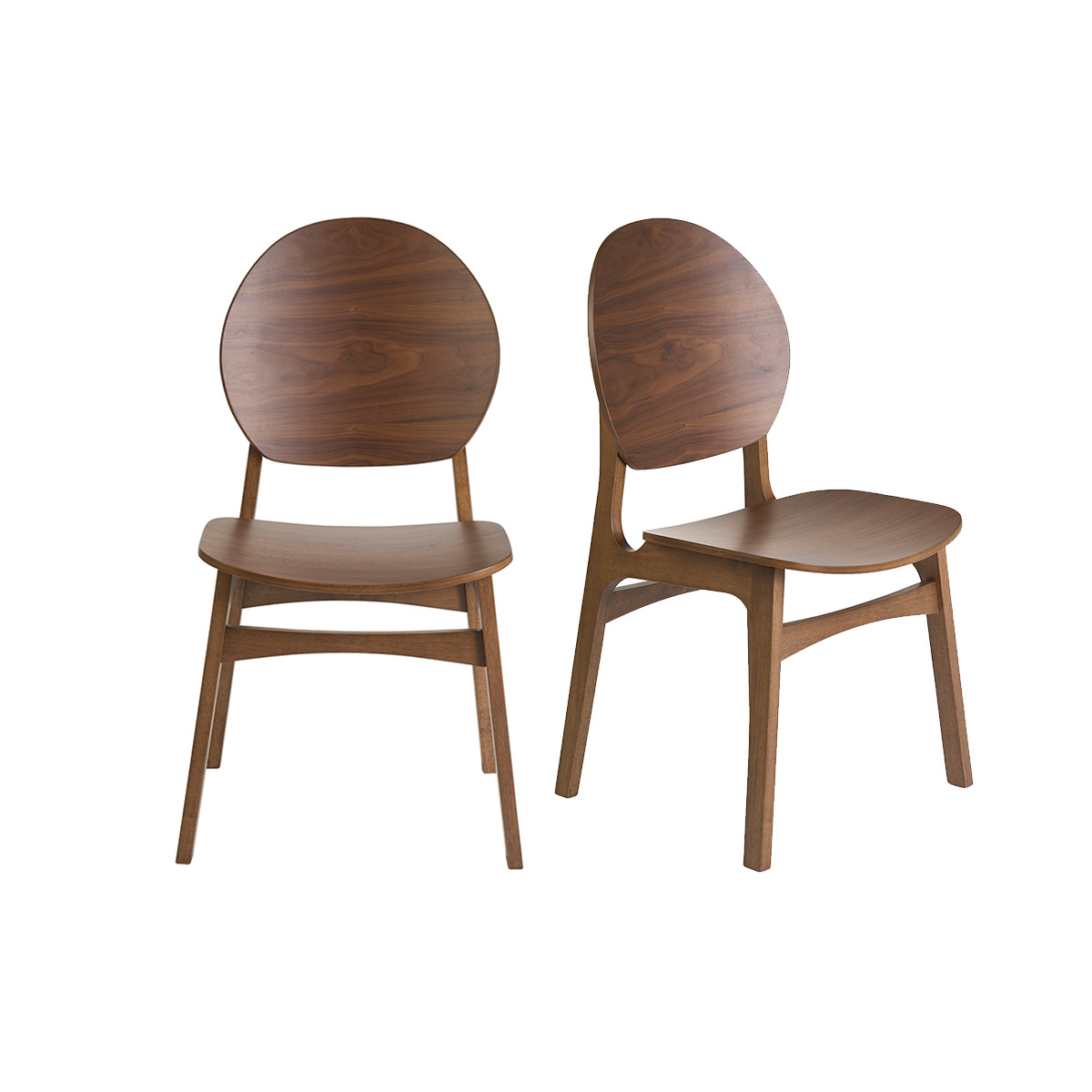 Sedie in legno scuro (set di 2) ELTON