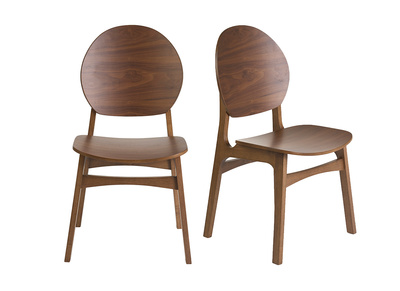 Sedie in legno scuro (set di 2) ELTON