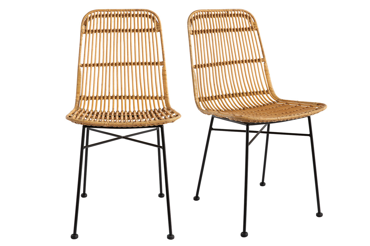 Sedie in rattan naturale set di 2 MALACCA