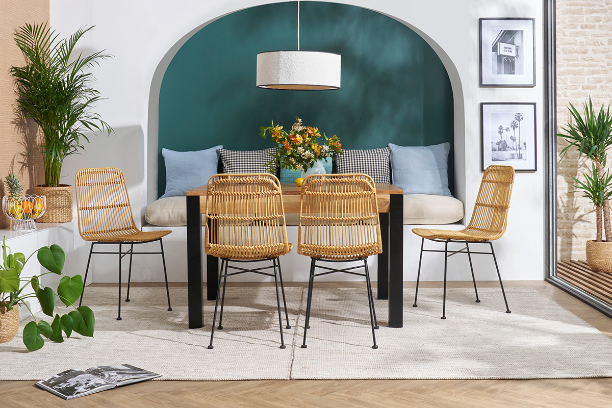Sedie in rattan naturale set di 2 MALACCA