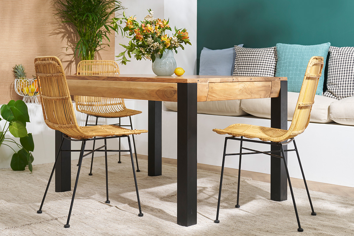 Sedie in rattan naturale set di 2 MALACCA
